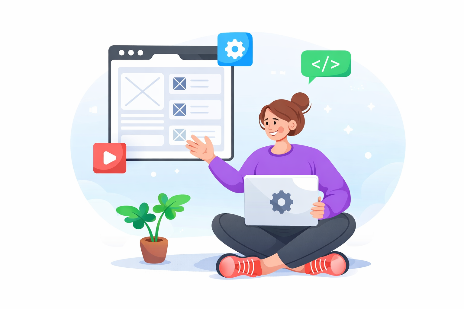 Illustration développement web